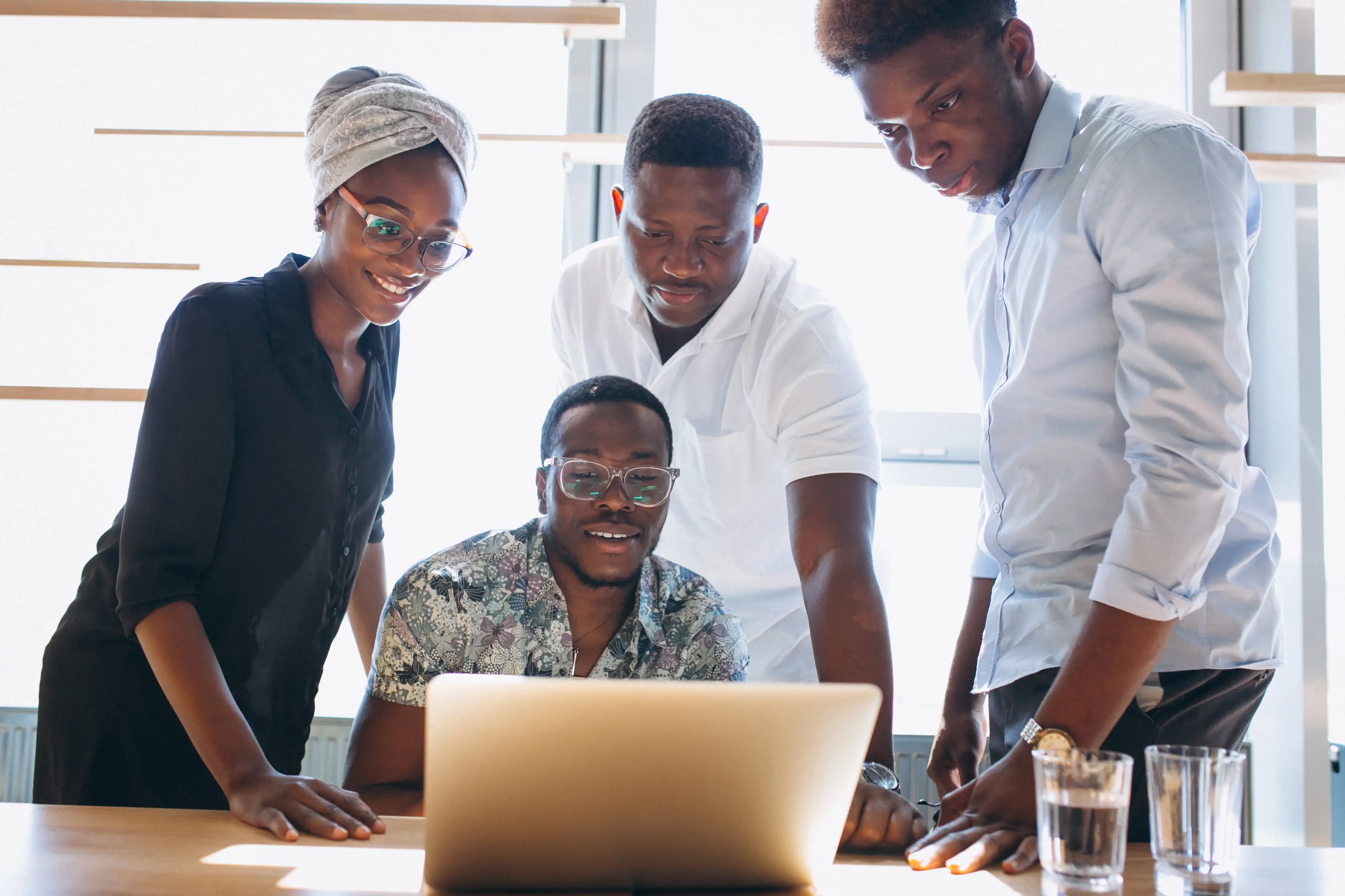 people working together in an office